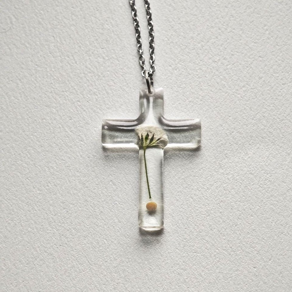 Mustard Seed Initial Charm Necklace Teardrop Faith Pendant in Gold