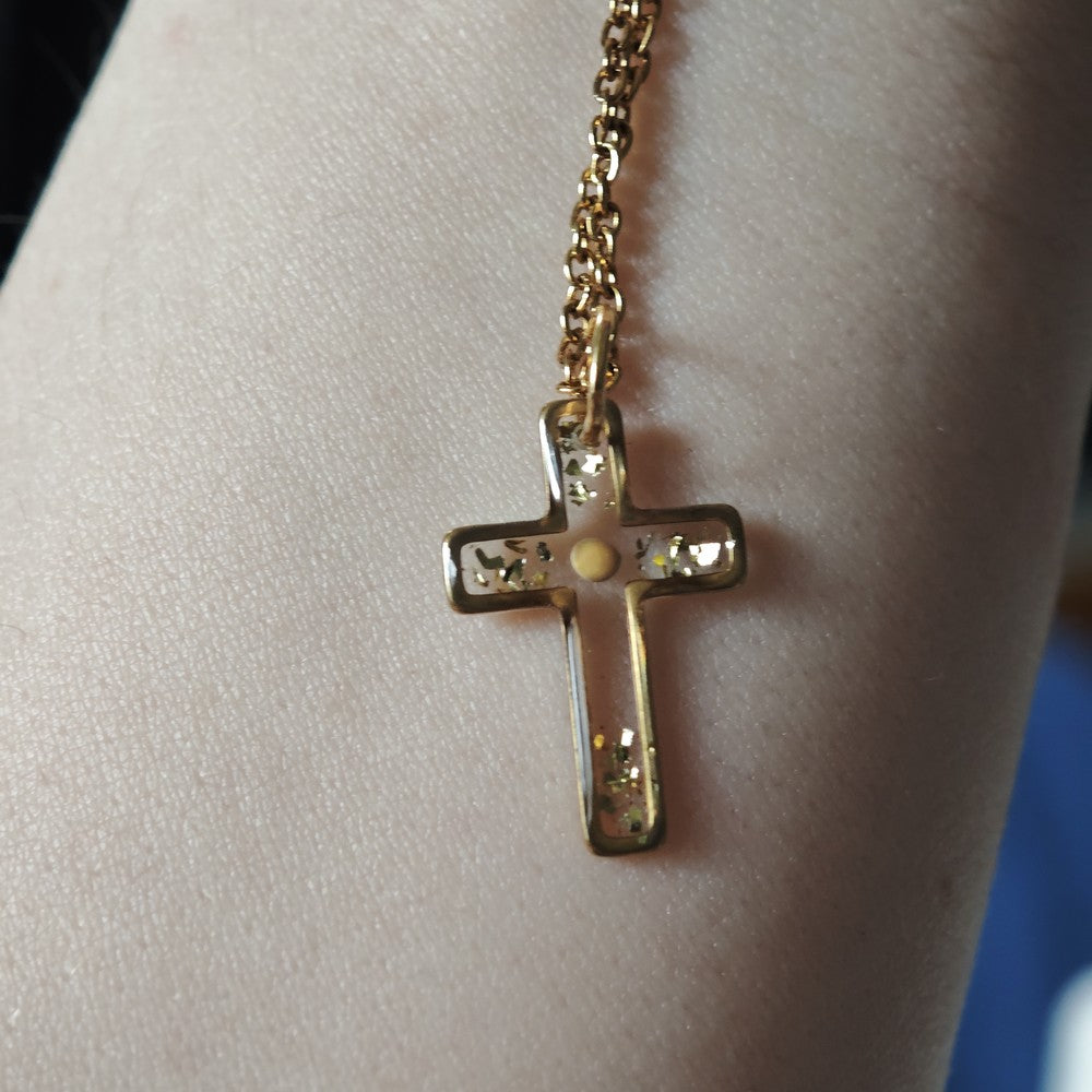 Mustard Seed Cross Necklace Personalized Faith Gift for Mom