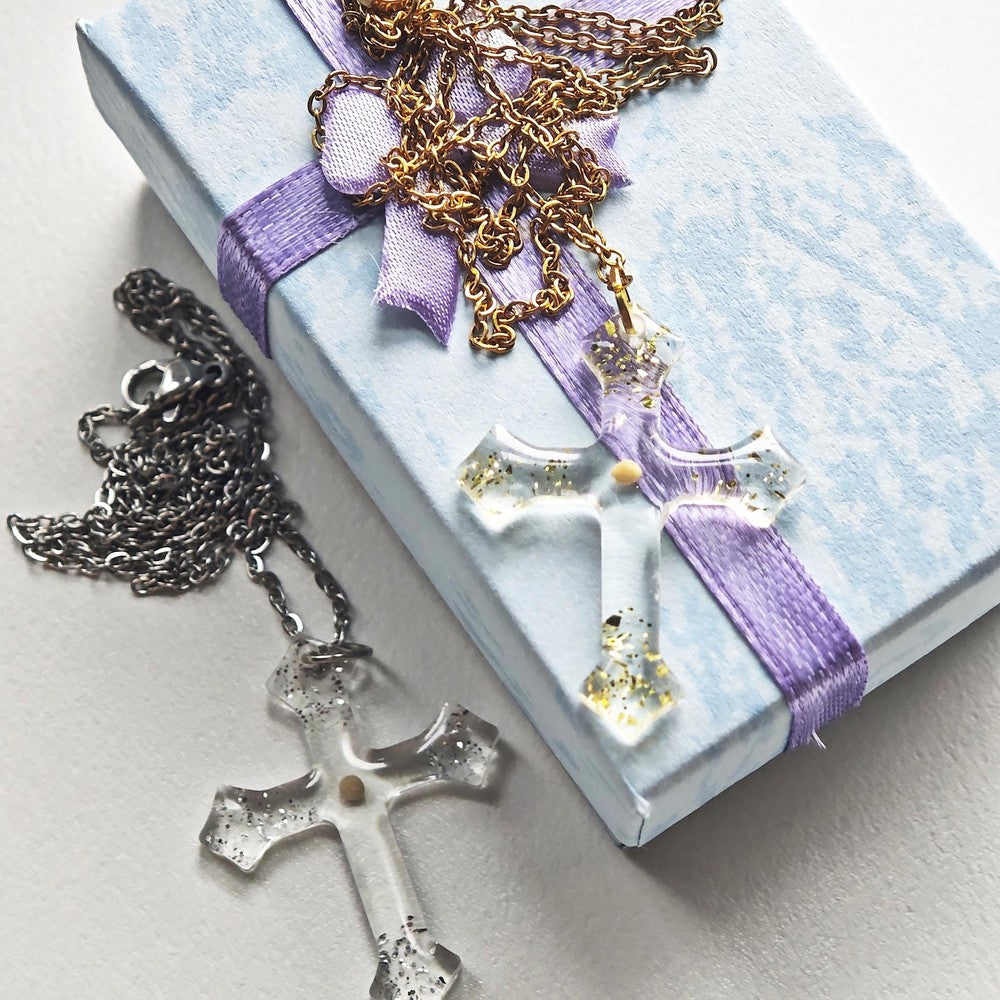 Mustard Seed Necklace Faith that Moves Mountains Dainty Resin Rhombus Pendant