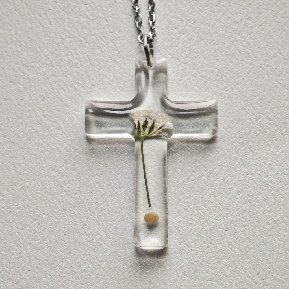 Mustard Seed Initial Charm Necklace Teardrop Faith Pendant in Gold