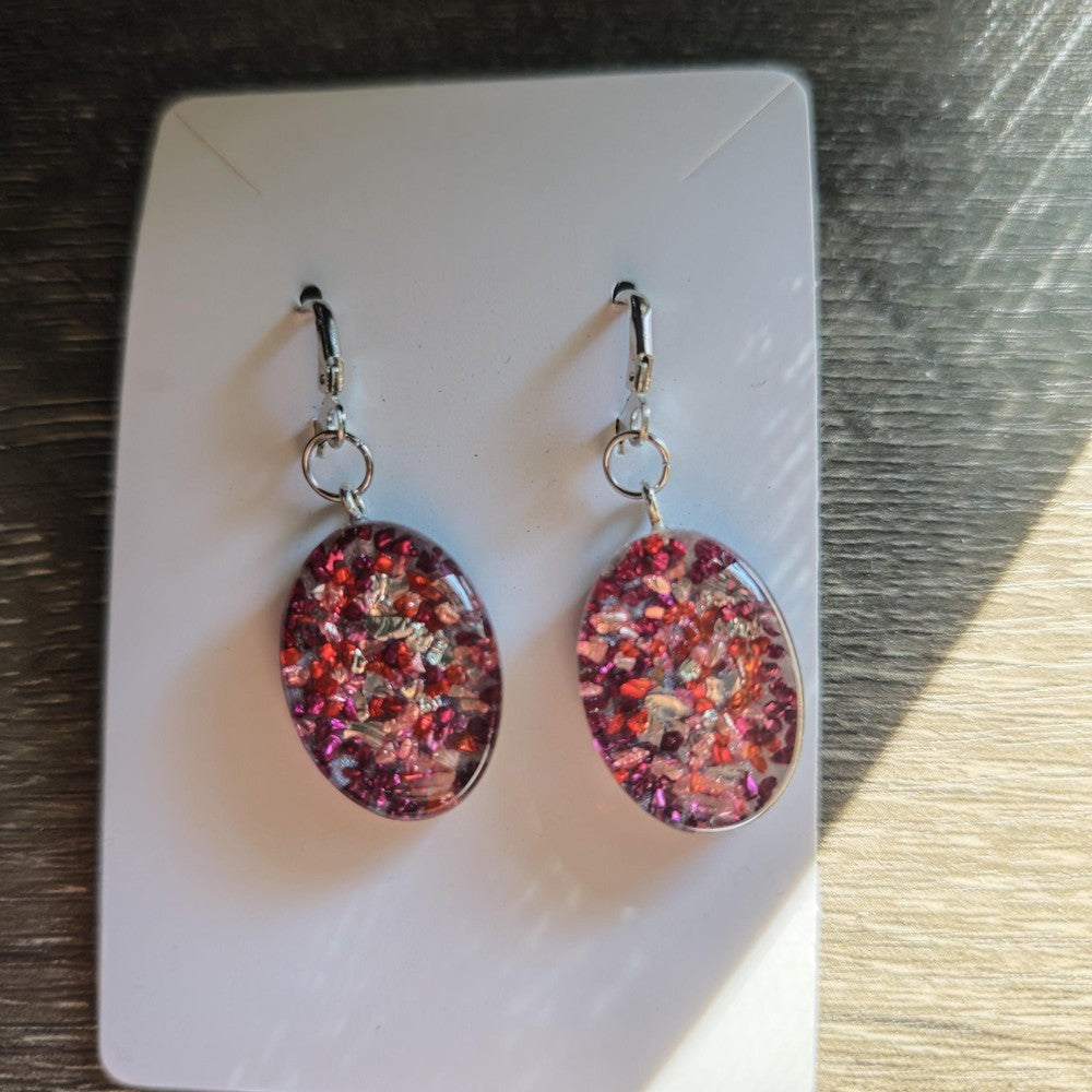 Resin Earrings with Mini Daffodil Handmade Botanical Jewelry