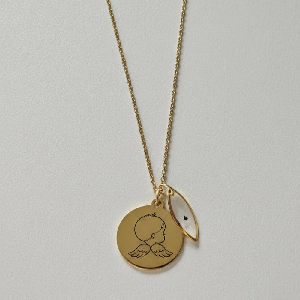 Real Forget Me Not Heart Necklace Personalized Initial Flower Pendant