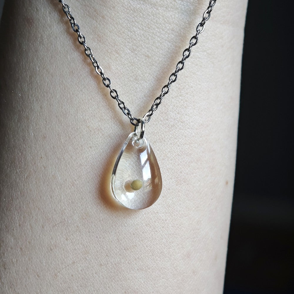 Mustard Seed Necklace Personalized Oval Cross Pendant Faith Jewelry