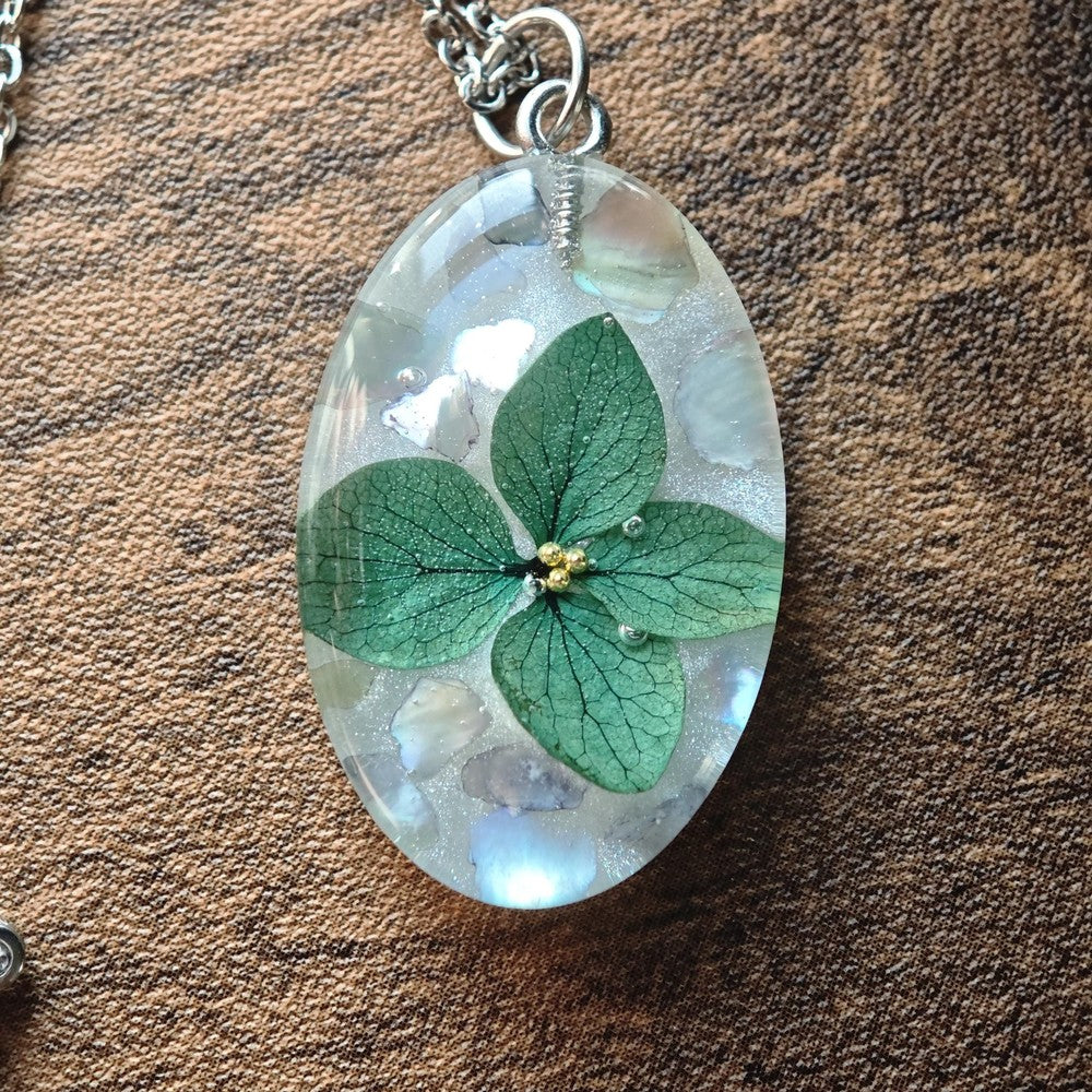 Petite Brown Skeleton Hydrangea Keychain Real Flower Resin Charm