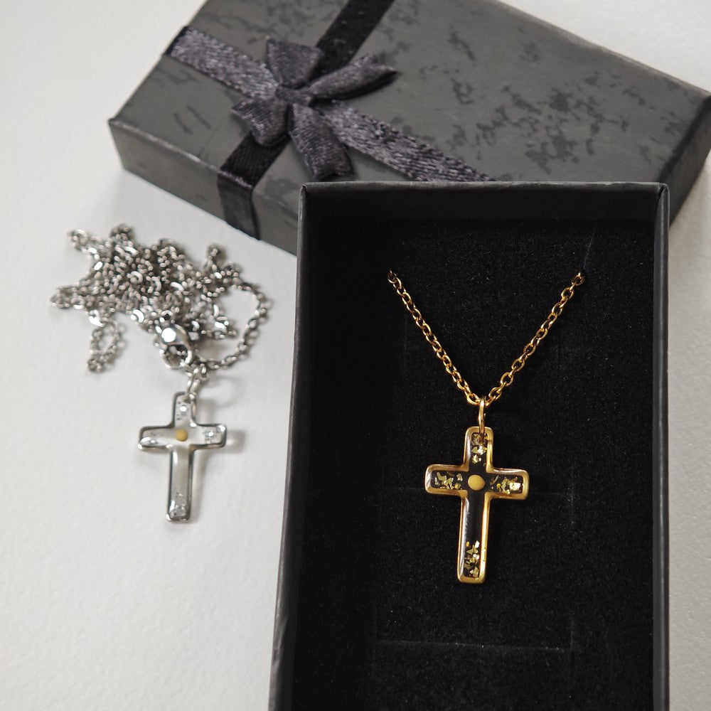 Mustard Seed Cross Necklace Personalized Faith Gift for Mom
