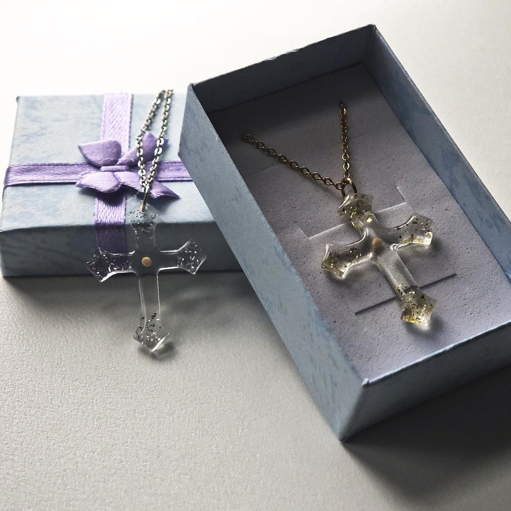 Mustard Seed Necklace Faith that Moves Mountains Dainty Resin Rhombus Pendant