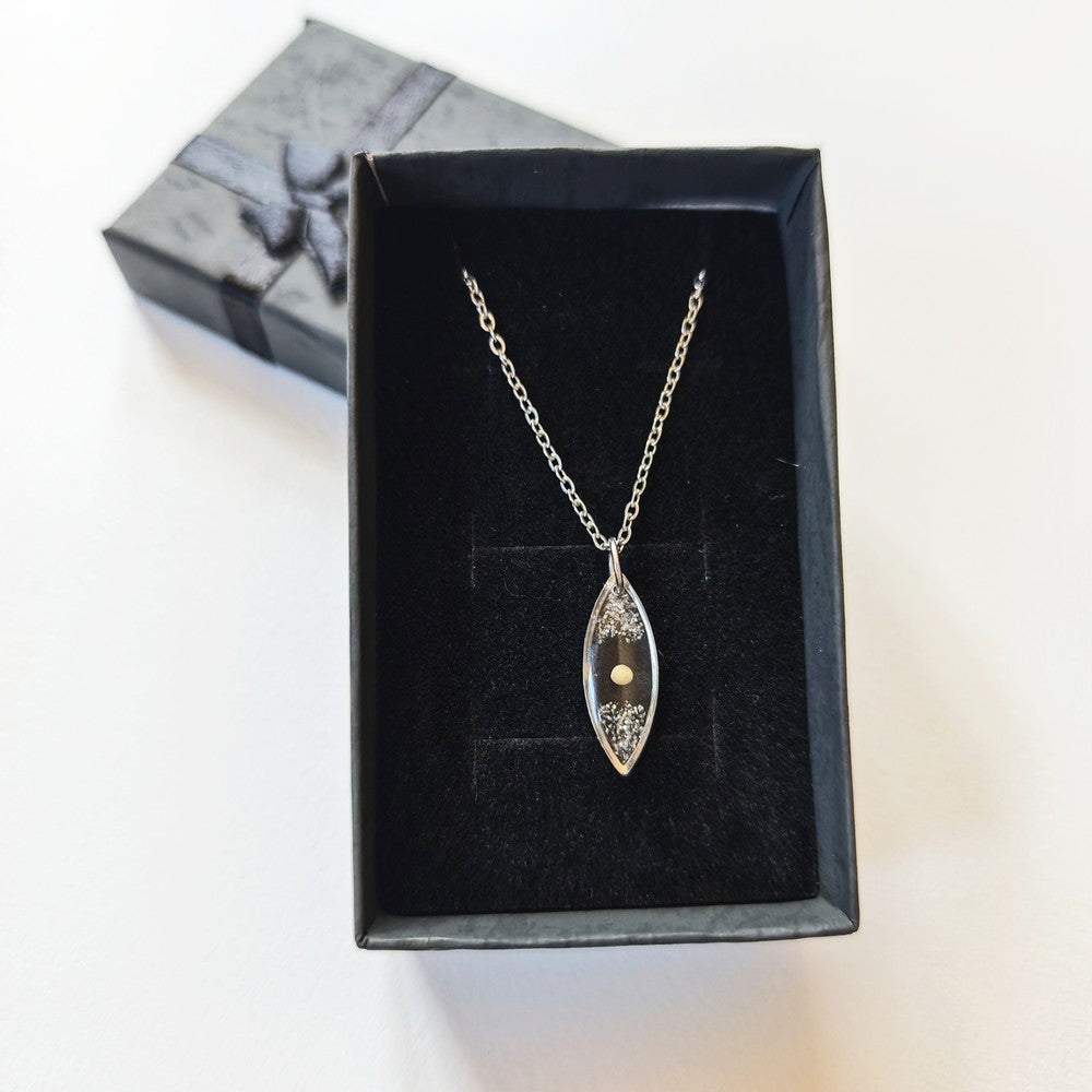 Real Mustard Seed Necklace with Gold Flakes Faith Moves Mountains Pendant