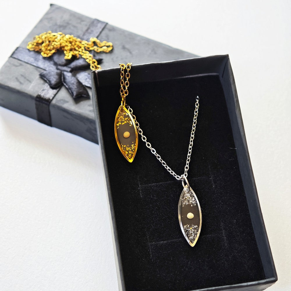 Real Mustard Seed Necklace with Gold Flakes Faith Moves Mountains Pendant