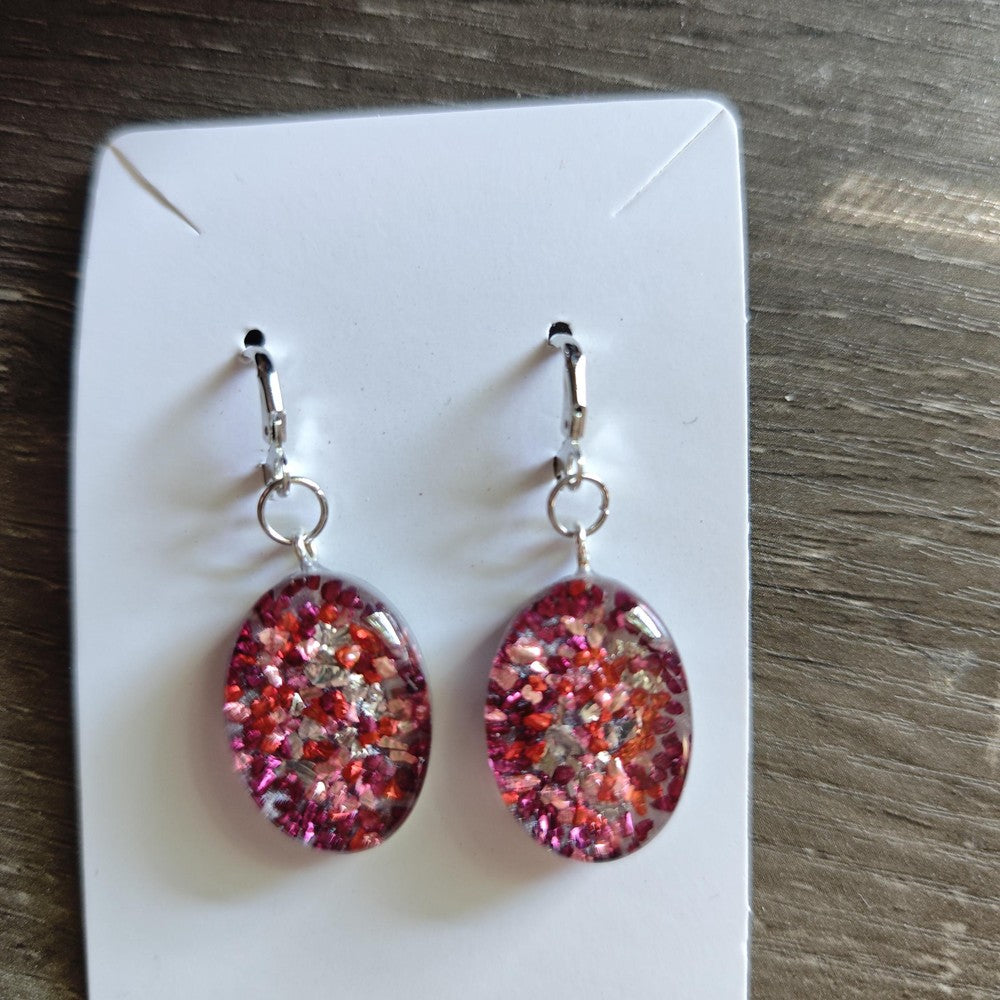 Resin Earrings with Mini Daffodil Handmade Botanical Jewelry