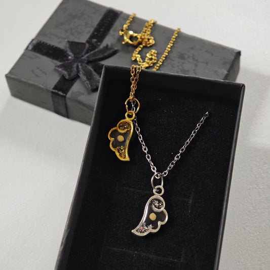 Blue Resin Cross Necklace with Mustard Seed Faith Jewelry Christian Pendant