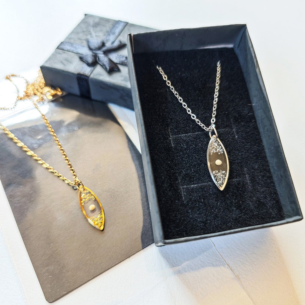 Real Mustard Seed Necklace with Gold Flakes Faith Moves Mountains Pendant