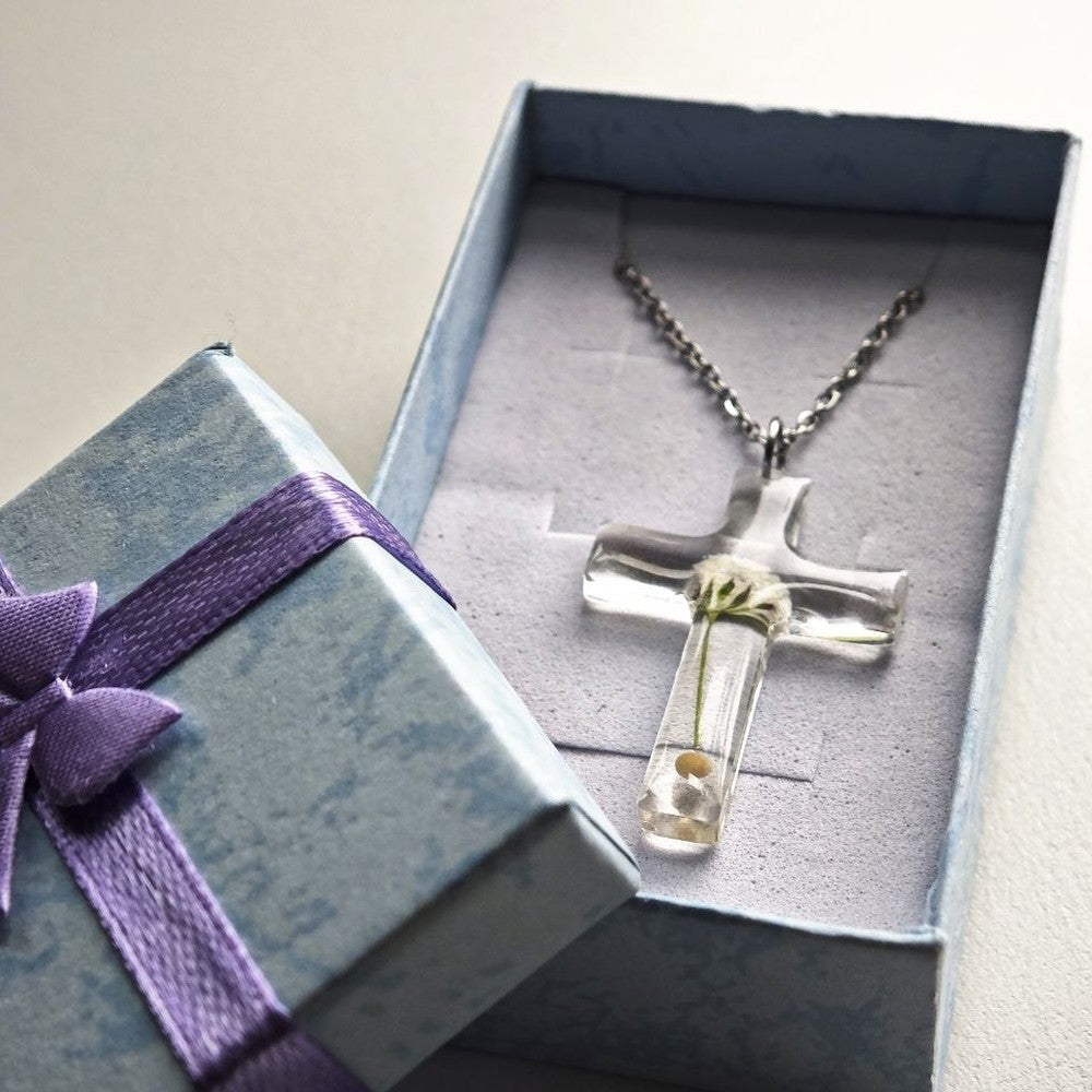Mustard Seed Initial Charm Necklace Teardrop Faith Pendant in Gold